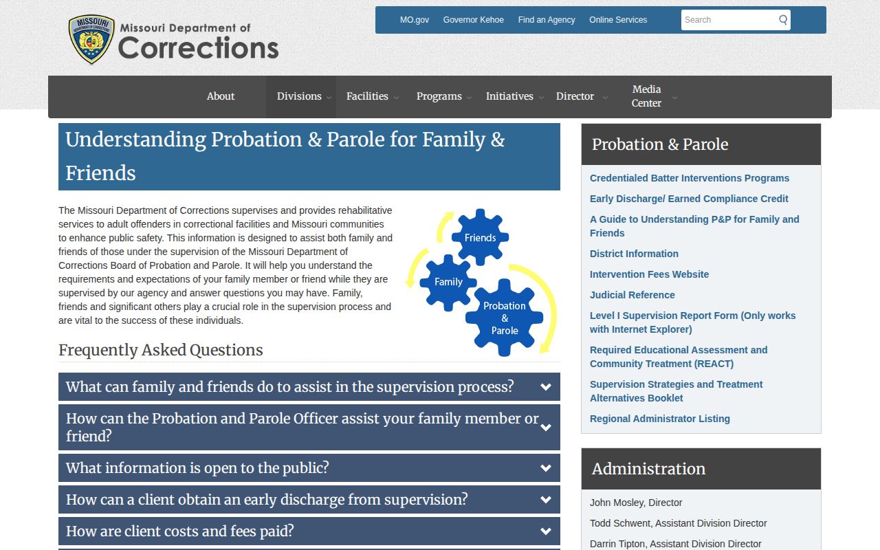 Missouri parole and probation information that may be confirmed for McDonald County cases
